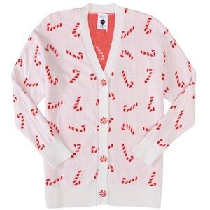 Red and White Candy Cane Cardigan
